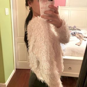 Furry Sweater open back